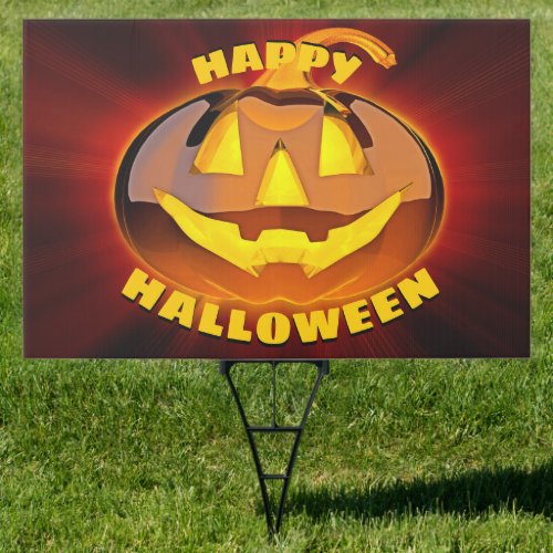 Happy Halloween Pumpkin Large Yard Sign