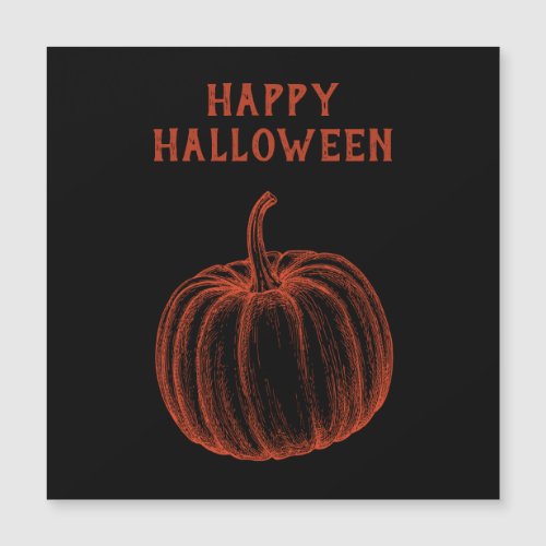 Happy Halloween Pumpkin Magnetic Card