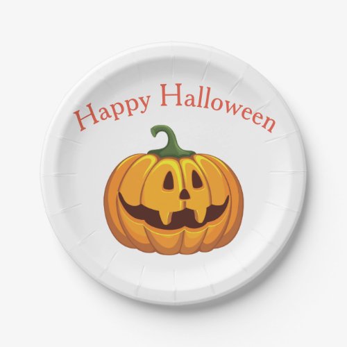 Happy Halloween Pumpkin Party Paper Plates