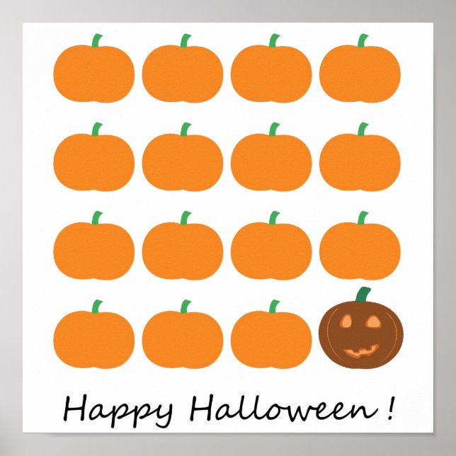 Happy Halloween Pumpkin Patch Poster (Front)
