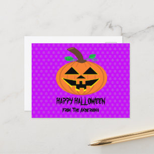 Happy Halloween Pumpkin Postcard
