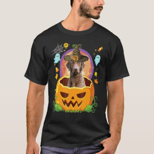 Happy Halloween Pumpkin Retrievers Chesapeake Bay  T-Shirt