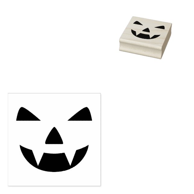 Happy Halloween pumpkin  Rubber Stamp (Stamped)