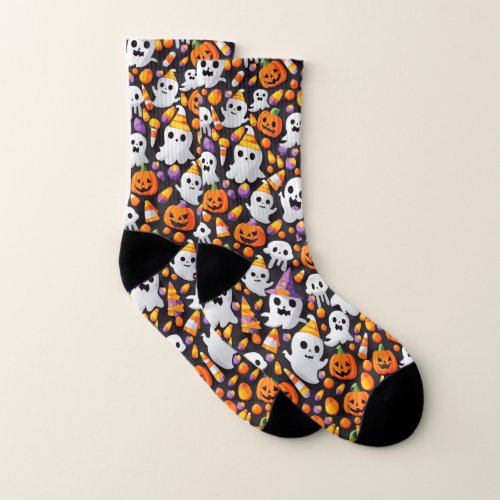 Happy halloween pumpkin  socks