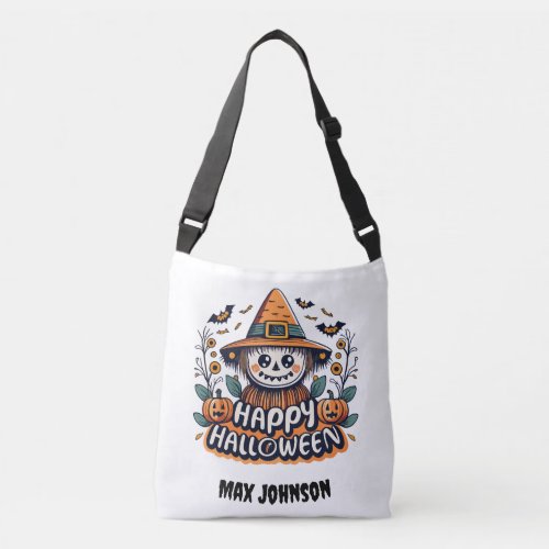 Happy Halloween _ Pumpkin Spice Orange Black Crossbody Bag