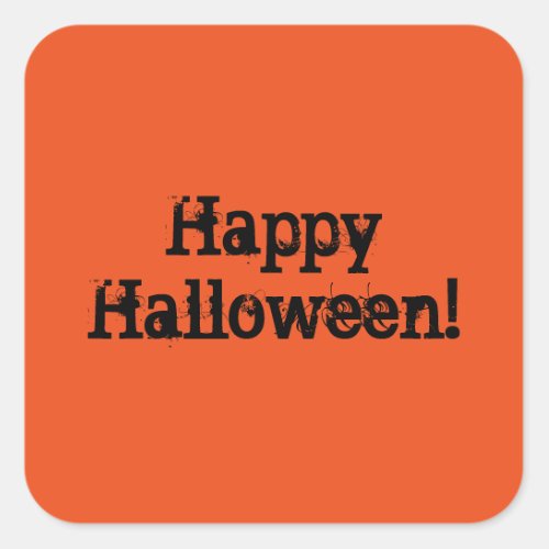 Happy Halloween Pumpkin Square Sticker