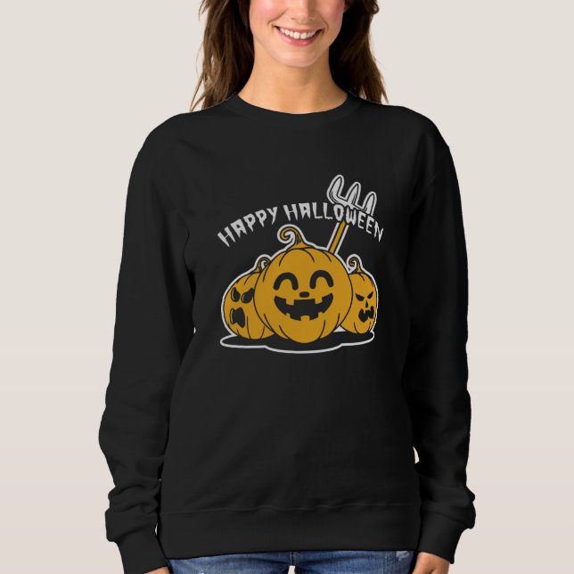 Happy Halloween Pumpkin Sweatshirt (Front)