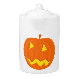 "HAPPY HALLOWEEN" PUMPKIN TEAPOT