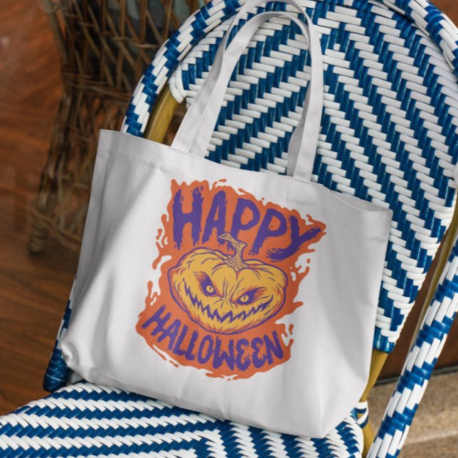 Happy Halloween Pumpkin Tote Bag (Creator Uploaded)