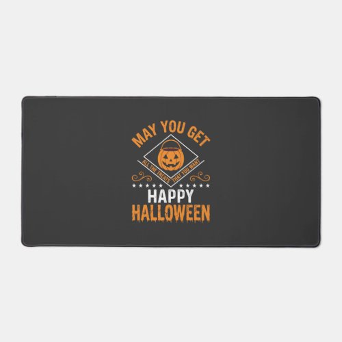 Happy Halloween Pumpkin Treats Vector Design Desk Mat