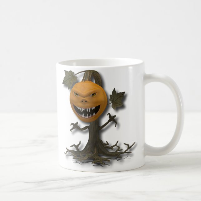 Happy Halloween Pumpkin Tree Coffee Mug (Right)