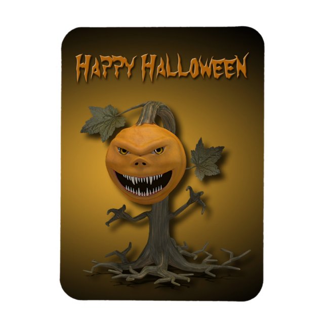 Happy Halloween Pumpkin Tree Magnet (Vertical)