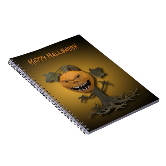 Happy Halloween Pumpkin Tree Notebook (Right Side)