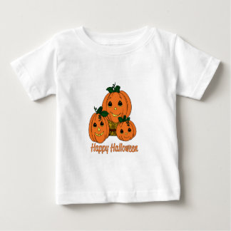 Happy Halloween Pumpkin Triplets Baby T-Shirt