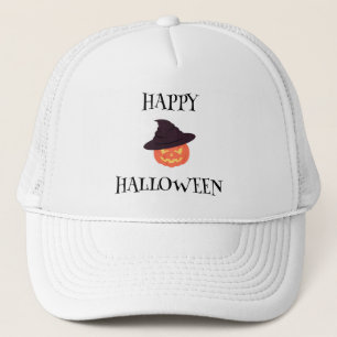 Happy Halloween Pumpkin Trucker Hat – Orange Jack