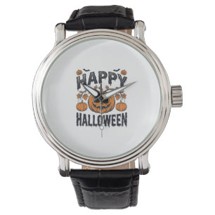 Happy Halloween Pumpkin Vintage Engraving Design_1 Watch