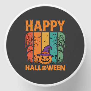 Happy Halloween Pumpkin Vintage Vector Mini Candle Favors