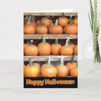 Happy Halloween Pumpkin Wall Greeting Card