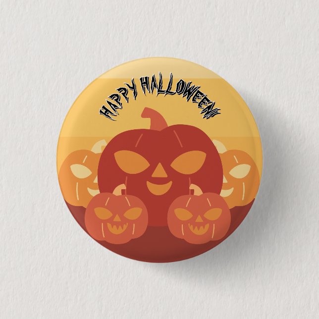 Happy Halloween! Pumpkins Button (Front)