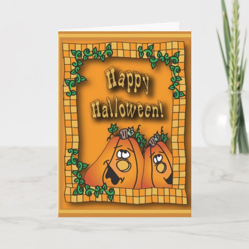 Happy Halloween Pumpkins Card