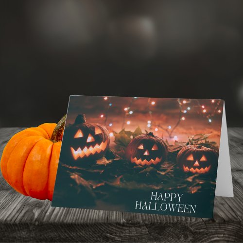 Happy Halloween Pumpkins Card