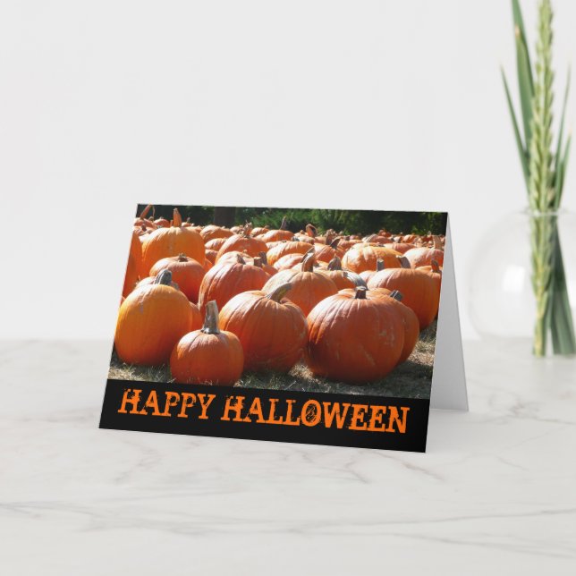 Happy Halloween Pumpkins Card (Front)