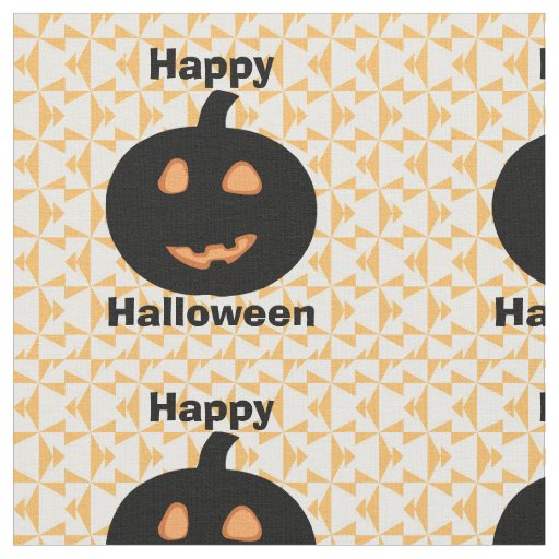 Happy Halloween Pumpkins Fabric