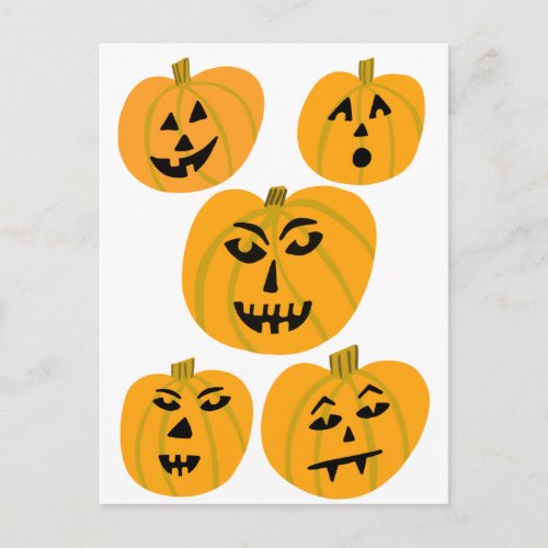 HAPPY HALLOWEEN Pumpkins Jack_O_Lanterns Postcard