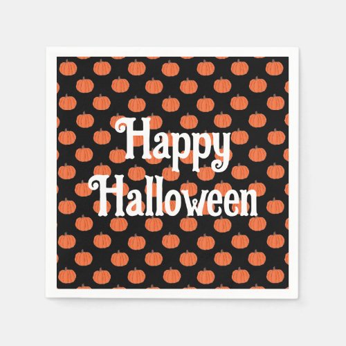 Happy Halloween pumpkins paper napkins