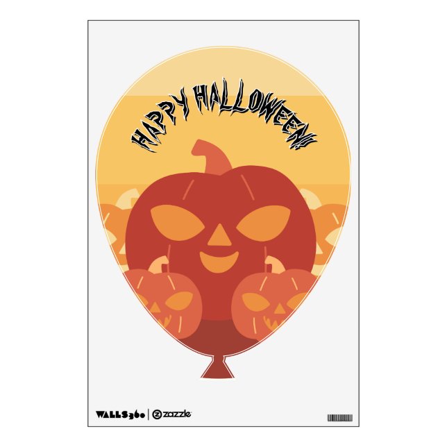 Happy Halloween! Pumpkins Wall Decal (Front)
