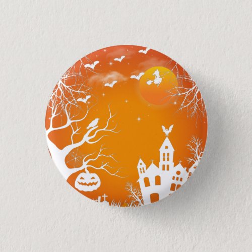 happy halloween pumpkins witches haunted house T_S Button