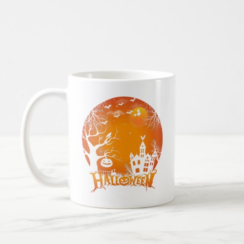 happy halloween pumpkins witches haunted house T_S Coffee Mug