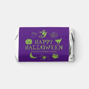 Happy Halloween purple green funny cute custom Hershey's Miniatures
