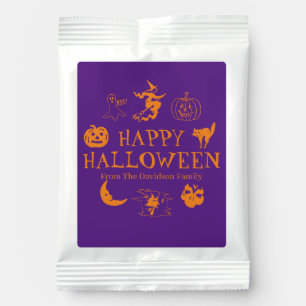 Happy Halloween purple orange funny cute custom Lemonade Drink Mix