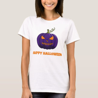 Happy Halloween Purple Pumpkin Women's T-shirt