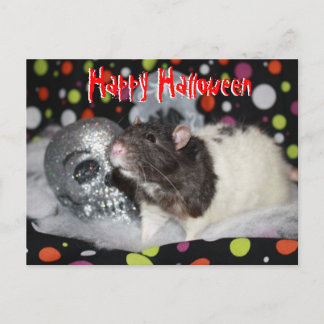 Happy Halloween - Rat Postcar Postcard