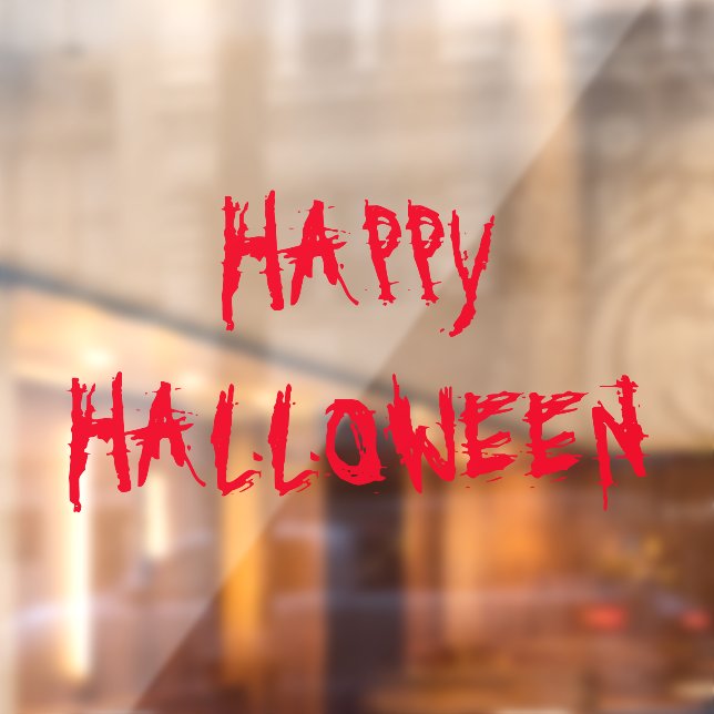 Happy Halloween red blood scary decorations  Window Cling (Sheet 2)