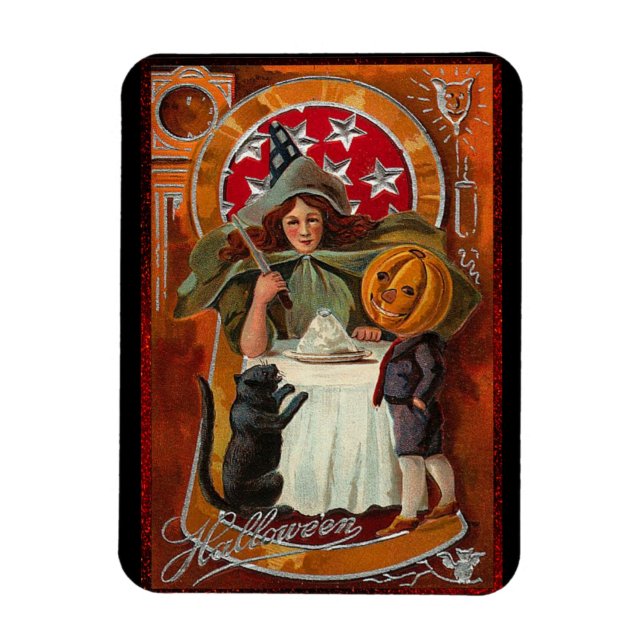 Happy Halloween Retro Poster Magnet (Vertical)