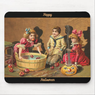 Happy Halloween Retro Poster Mouse Pad