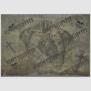 Happy Halloween Rib Cage Skeleton Anatomy Creepy  Tissue Paper