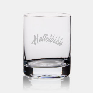 Happy Halloween Rocks Glass
