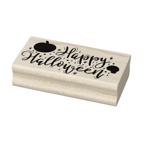 Happy Halloween Rubber Stamp