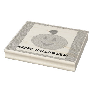 Happy Halloween Rubber Stamp