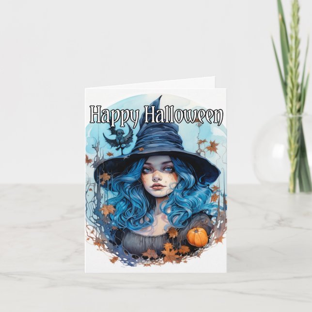 Happy Halloween | Salem Witch Card (Front)