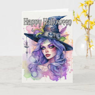 Happy Halloween   Salem Witch Card