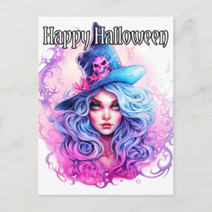 Happy Halloween - Salem Witch Illustration Postcard