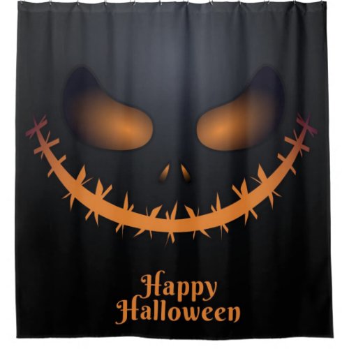 Happy Halloween Scare Crow Face Shower Curtain