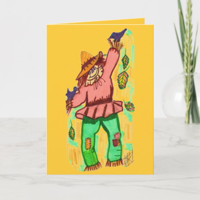 HAPPY HALLOWEEN SCARECROW card (Front)