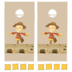 Happy Halloween Scarecrow Cornhole Set
