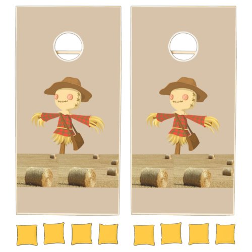 Happy Halloween Scarecrow Cornhole Set